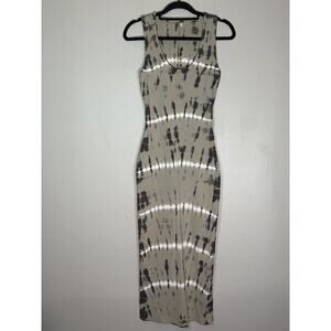 Young Fabulous and Broke, green tie dye bodycon dress, women's Medium